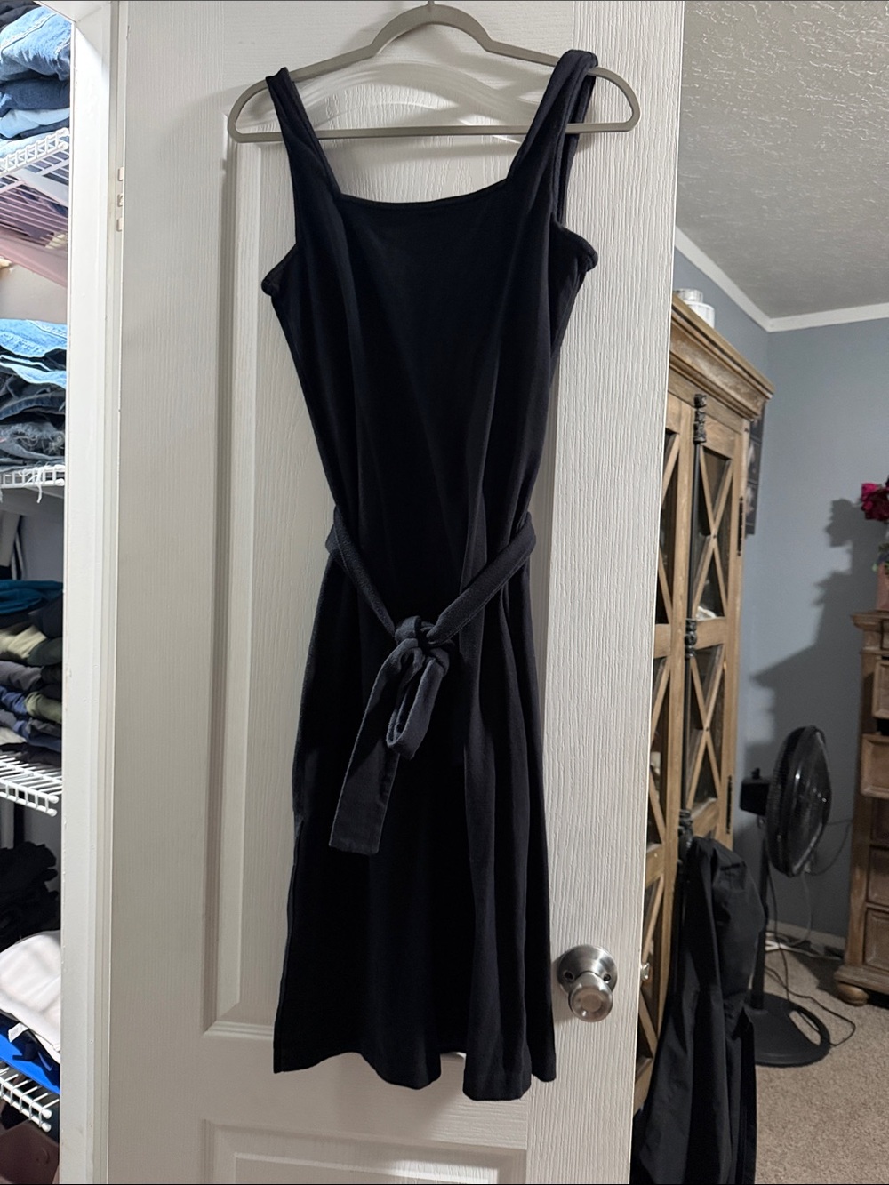 Rails Taylin Black Sleeveless Midi Dress with Tie Waist
